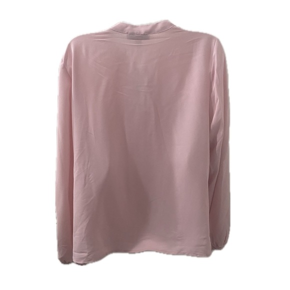 Nine West Flowy Ruffle Pink Lily blouse top - Large - Picture 3 of 4